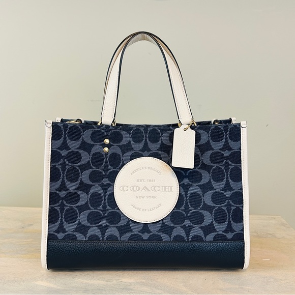 Coach Bags Coach Denim Dempsey Carryall In Signature Jacquard With